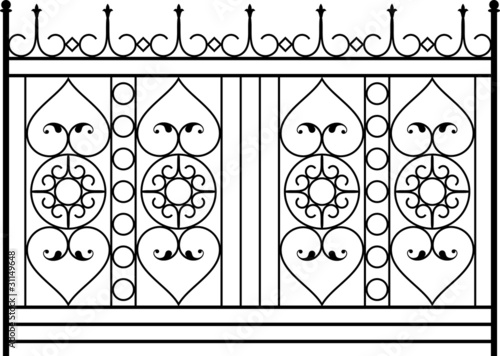 wrought iron Gate, gril, railing