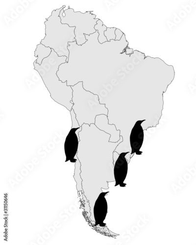 Magellan-Pinguin Verbreitungskarte