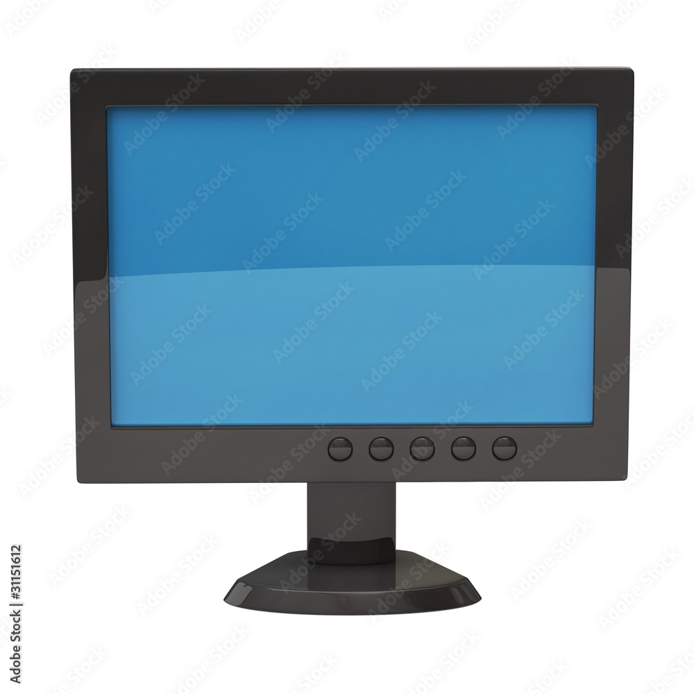 LCD monitor isolated on white background LCD monitor isolated on white background