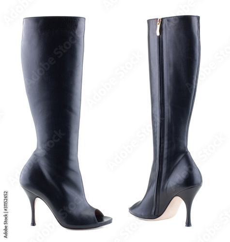 Women's boots on a white background.