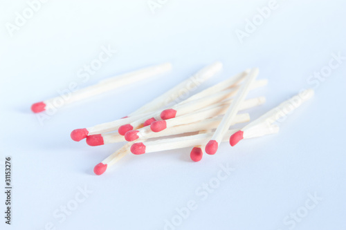 Matches on bright background