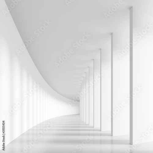 Carta da parati 3D Tunnel - Carta da parati Columns Hall