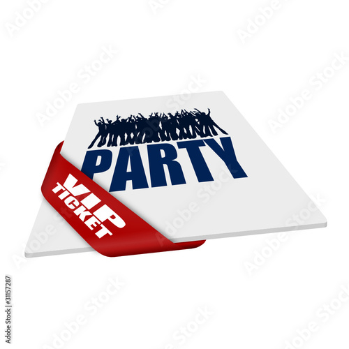 karte/schleife (s) party vip ticket I