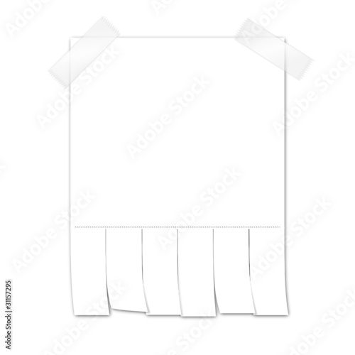 papierblatt mit abrisse I