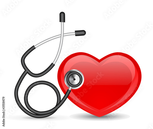 Stethoscope and heart