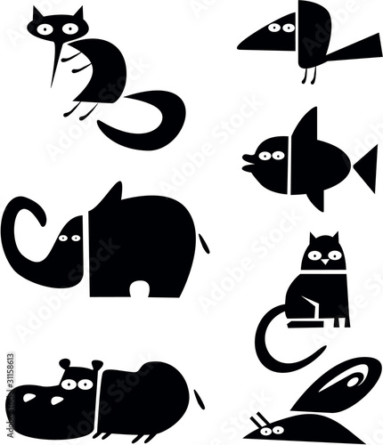 Animaux - noir et blanc