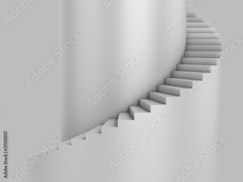 spiral stairway as background 3d illustration