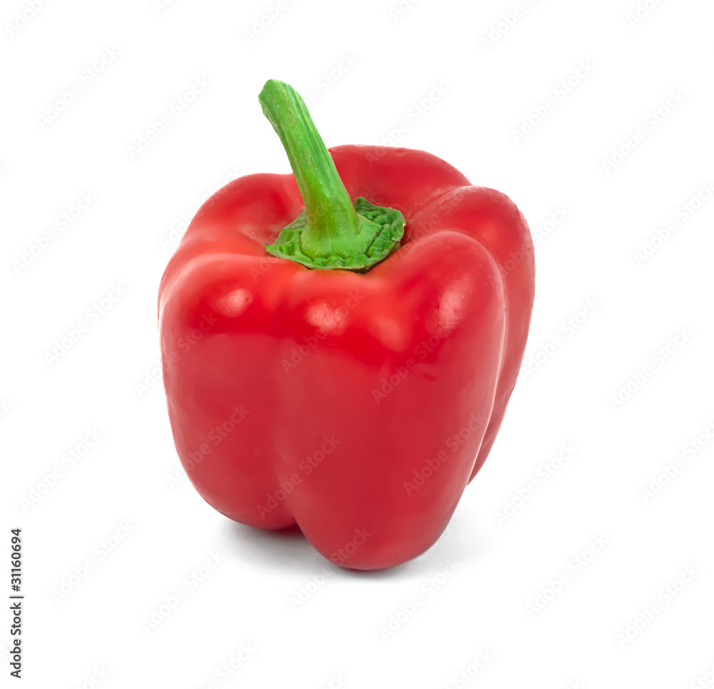 red bell pepper isolated on white red bell pepper isolated on white