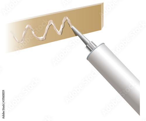 Applying adhesive or glue to rail or panel