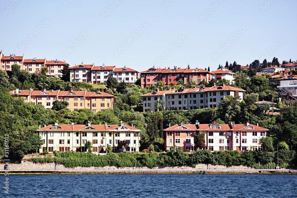 Buildings along Bosporus. Kanlica, Istanbul