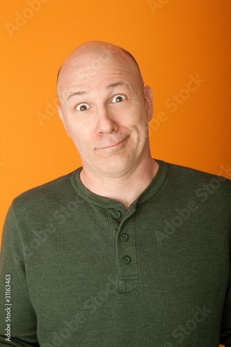 Billede på lærred Bemused Middle-Aged Man