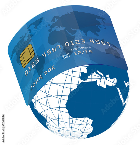 Credit Card on Globe