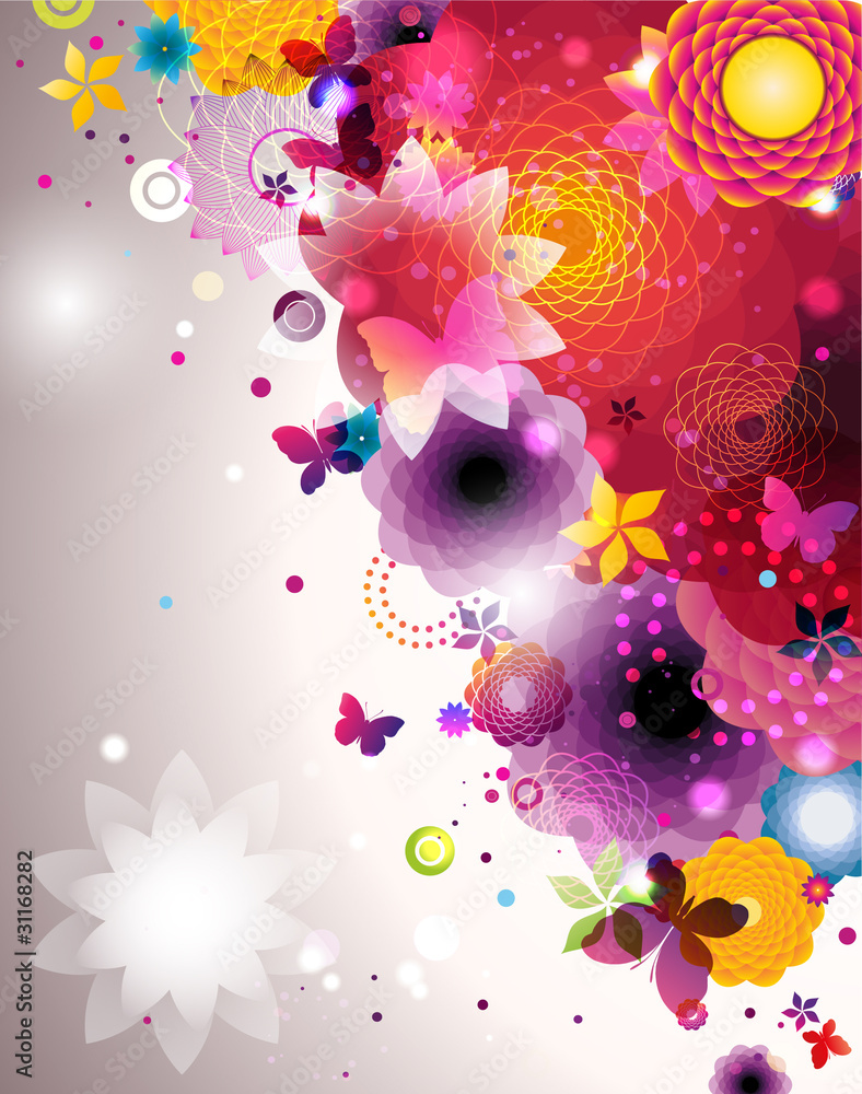 Abstract floral spring background.