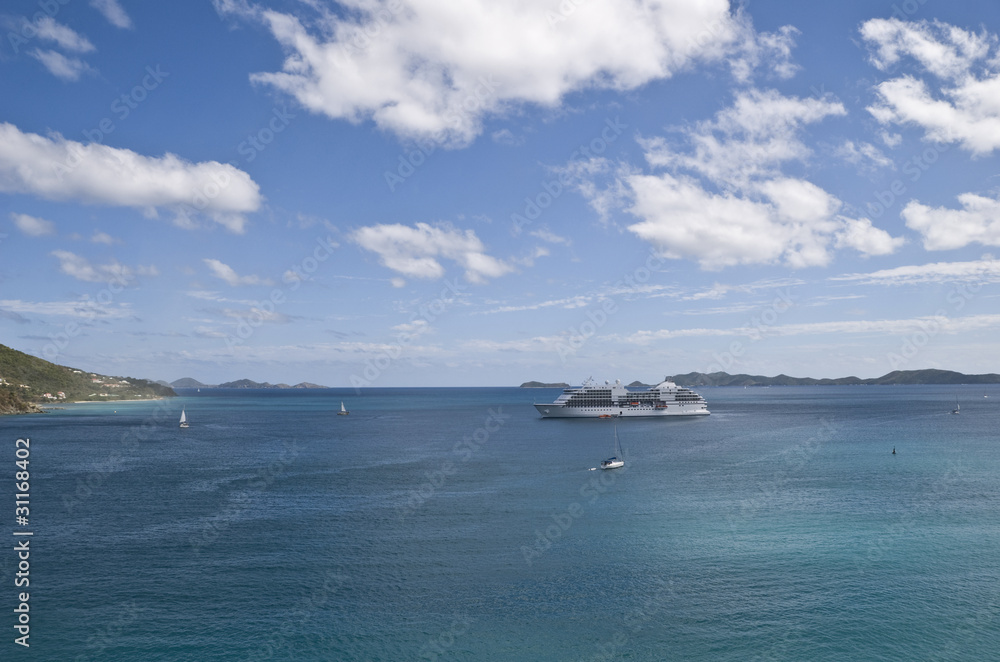 Island Tortola, sea and ships