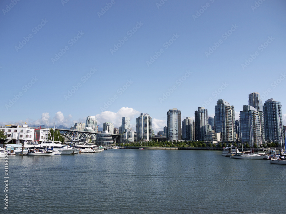 Views from Granville Island of  Vancouver Canada