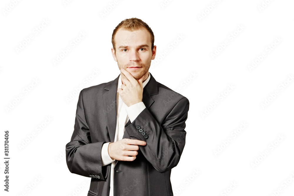 Young businessman isolated on white background Young businessman isolated on white background