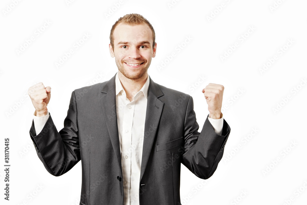 Young businessman isolated on white background Young businessman isolated on white background