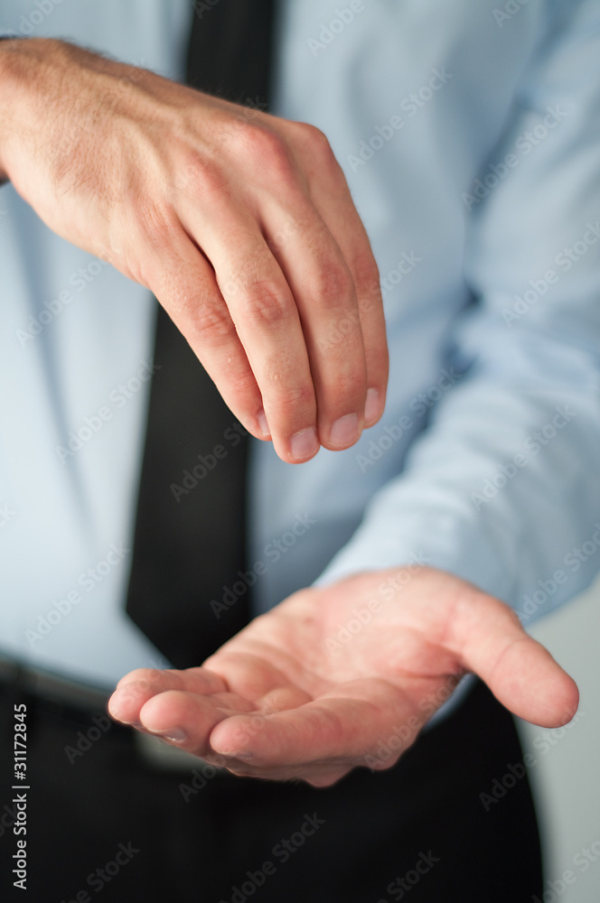 Fototapeta premium Business man gesturing with his hands