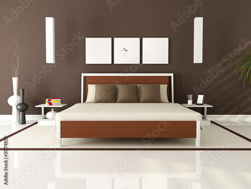 Brown modern bedroom