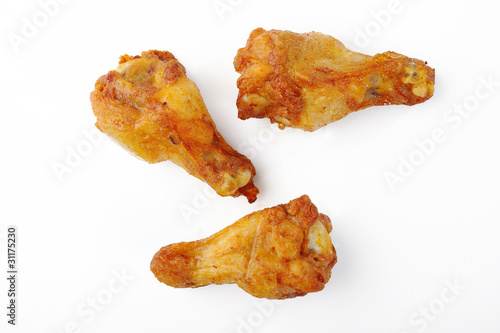 Chicken wing  on white background
