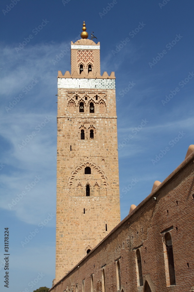 Obraz premium Koutoubia mosque, Marrakech, Morocco, Africa
