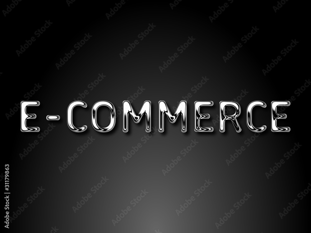 E-commerce chrome text / EPS vector file E-commerce chrome text / EPS vector file