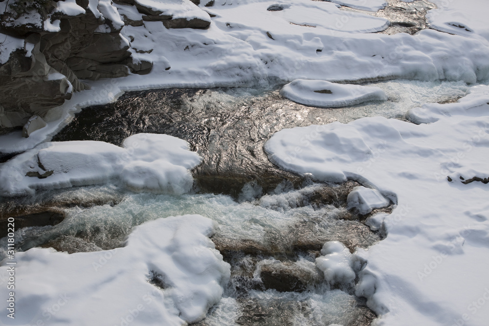 mountain river in the early spring mountain river in the early spring