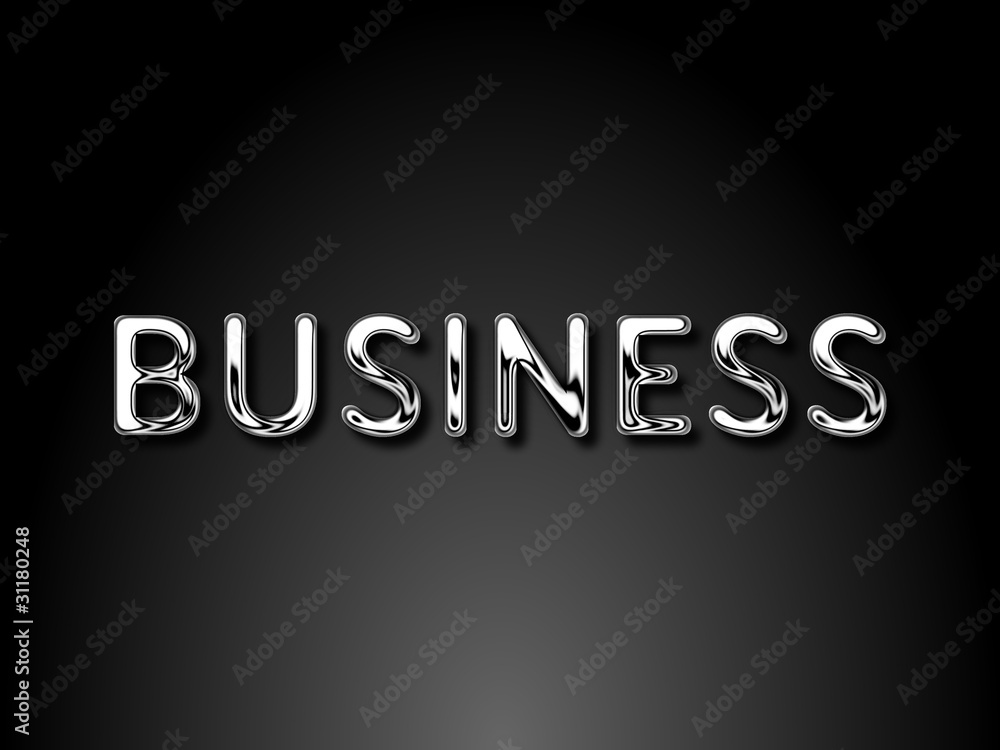 Business chrome text / EPS vector file Business chrome text / EPS vector file