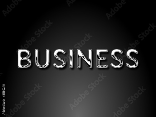 Business chrome text / EPS vector file
