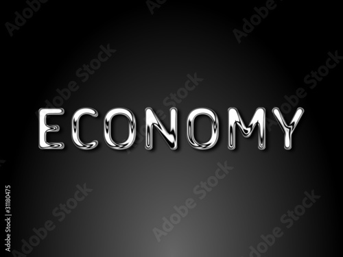 Economy chrome text / EPS vector file