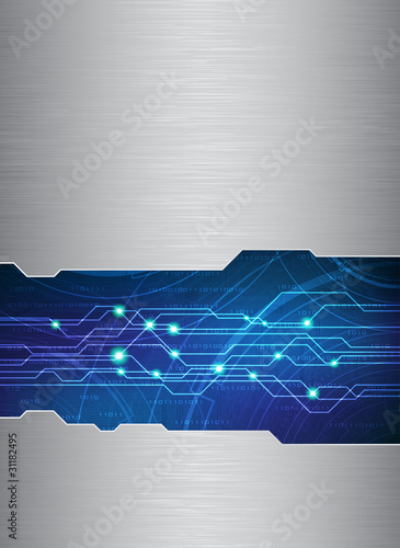 template with brushed metal texture. Eps10