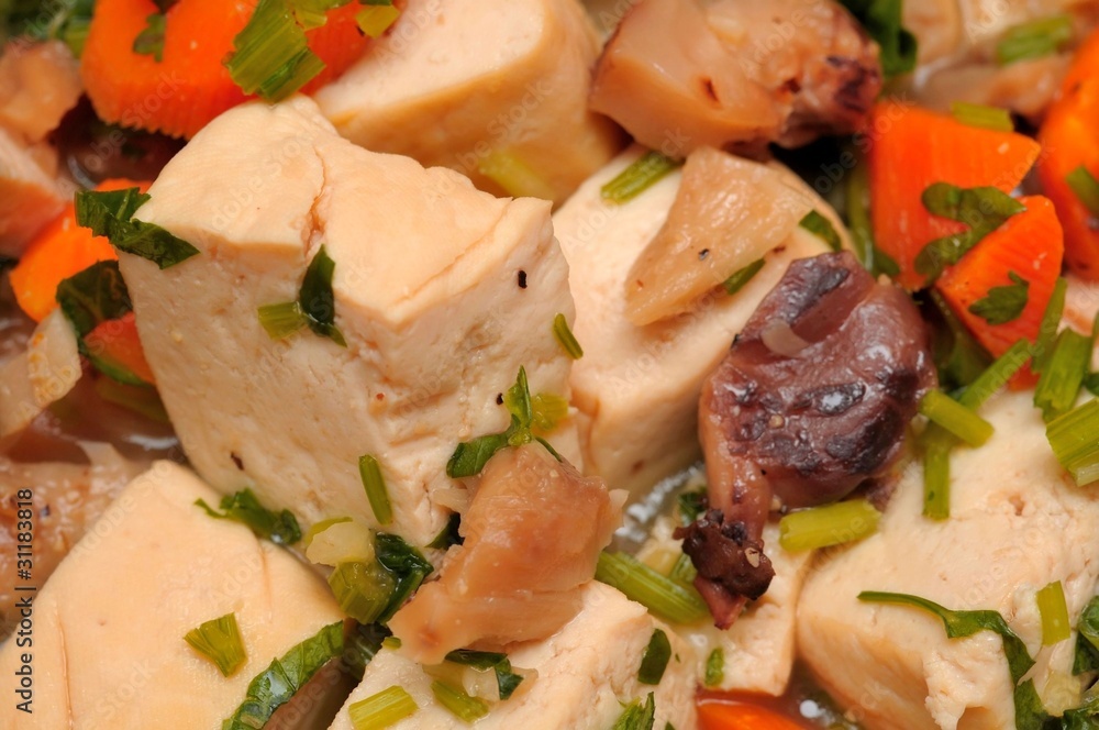 Macro of bean curd delicacy Macro of bean curd delicacy