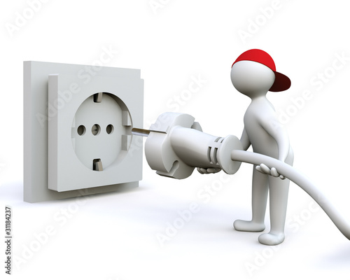3D Man power outlet