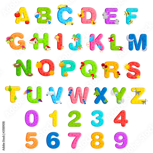 Alphabet and Number Set