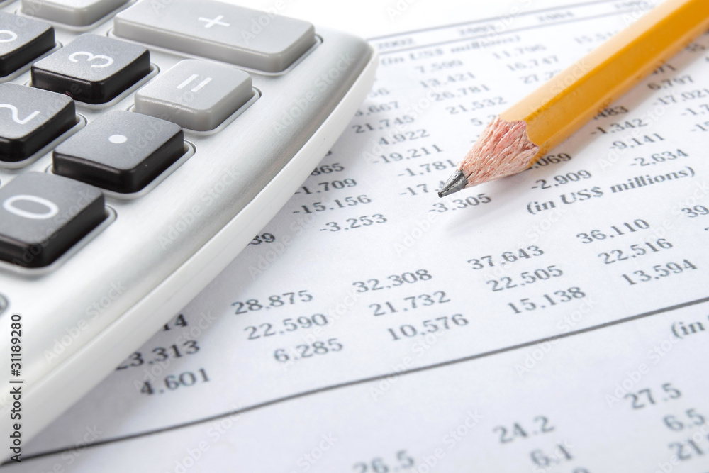 market analysis concept with financial data market analysis concept with financial data