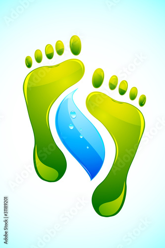 Foot with Water Drop