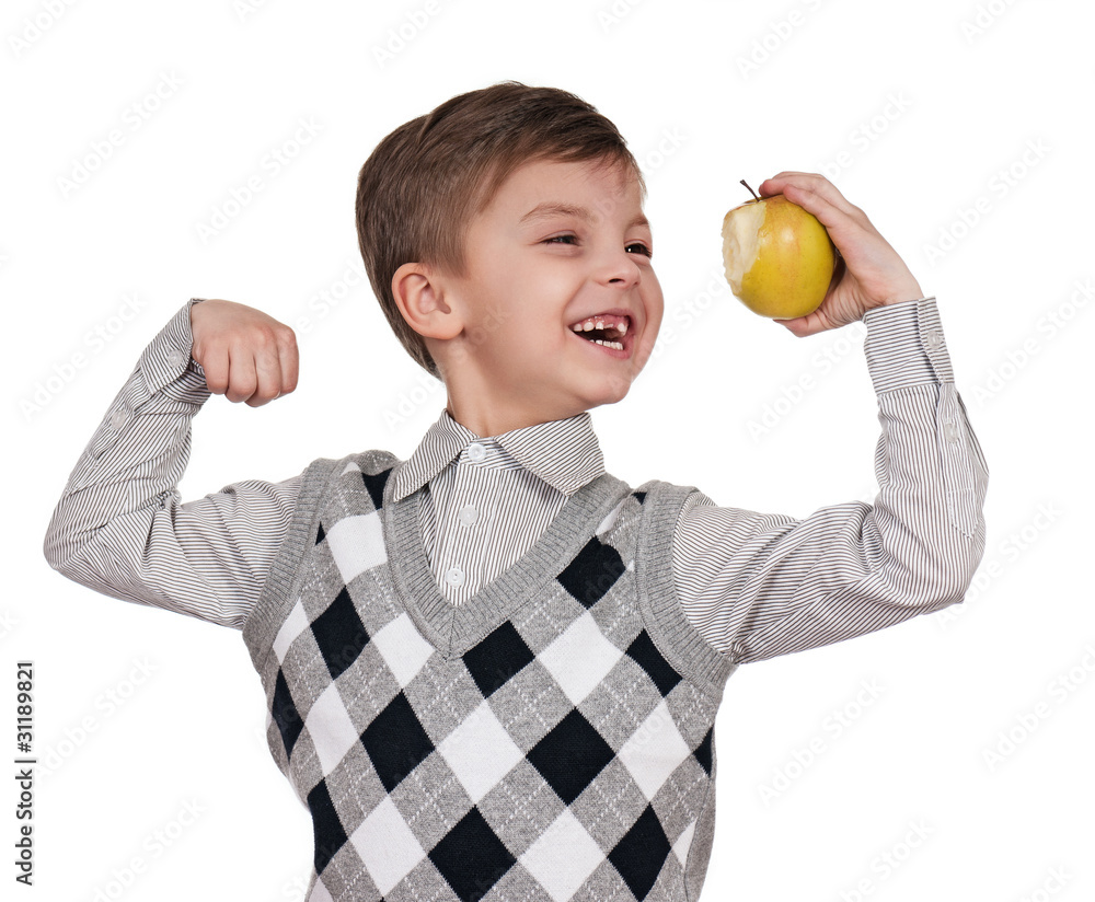 Boy with apple Boy with apple