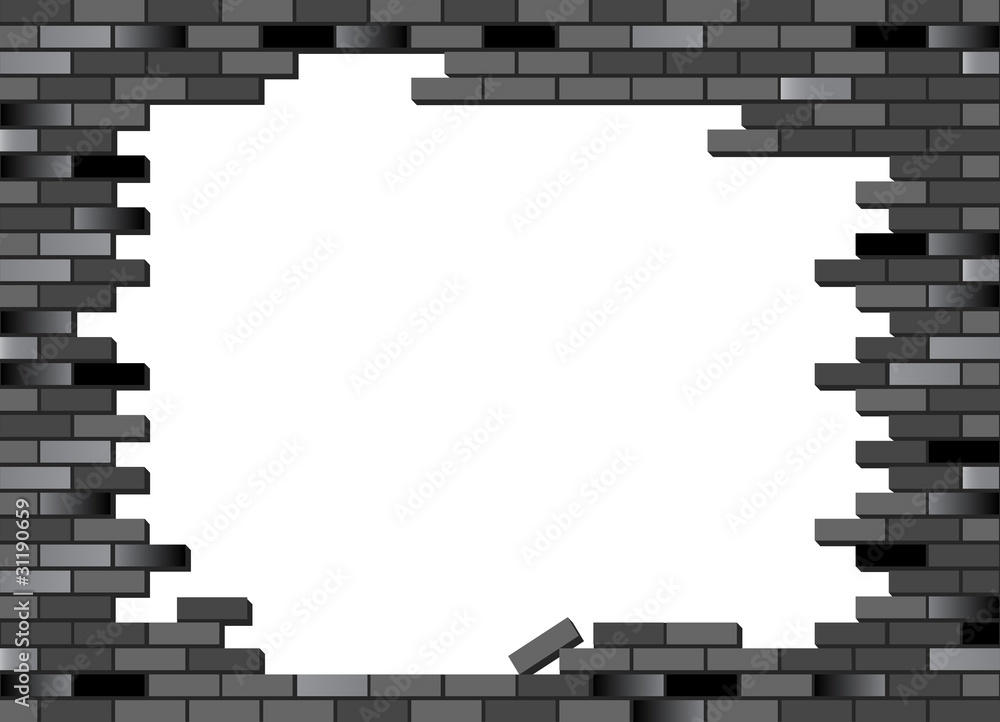 Brick wall black Brick wall black