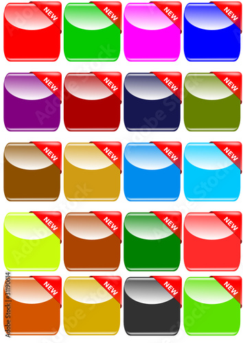 Set glossy button collection