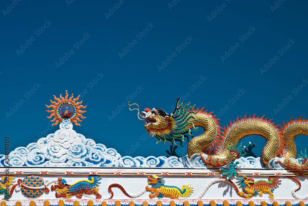 Chinese dragon statue in Thailand Chinese dragon statue in Thailand