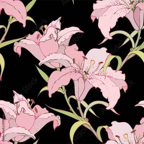 Seamless background from a flowers ornament