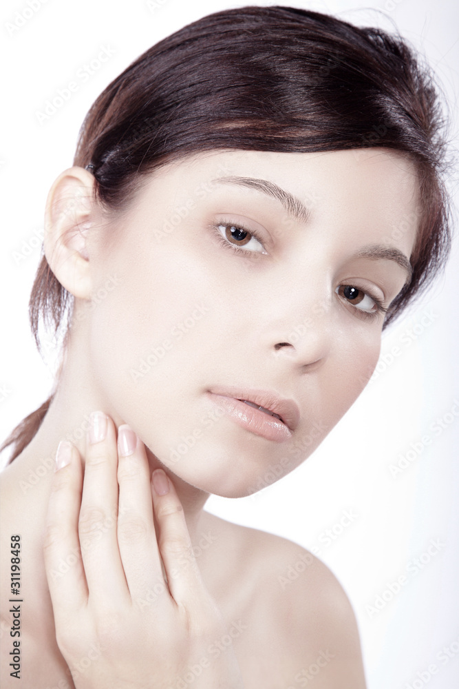 Model Frau Gesicht Wellness Nahaufnahme Model Frau Gesicht Wellness Nahaufnahme