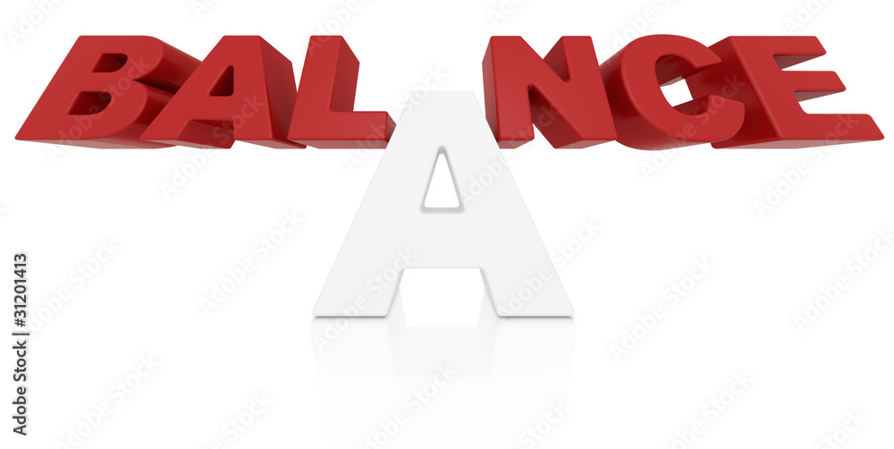Fototapeta premium Balance word 3D