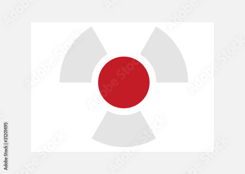 fukushima, japan, flagge radioaktiv