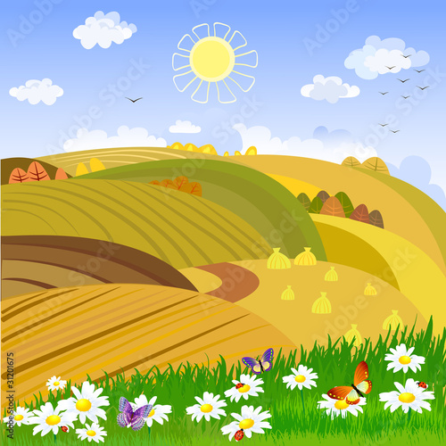 Autumn rural landscape