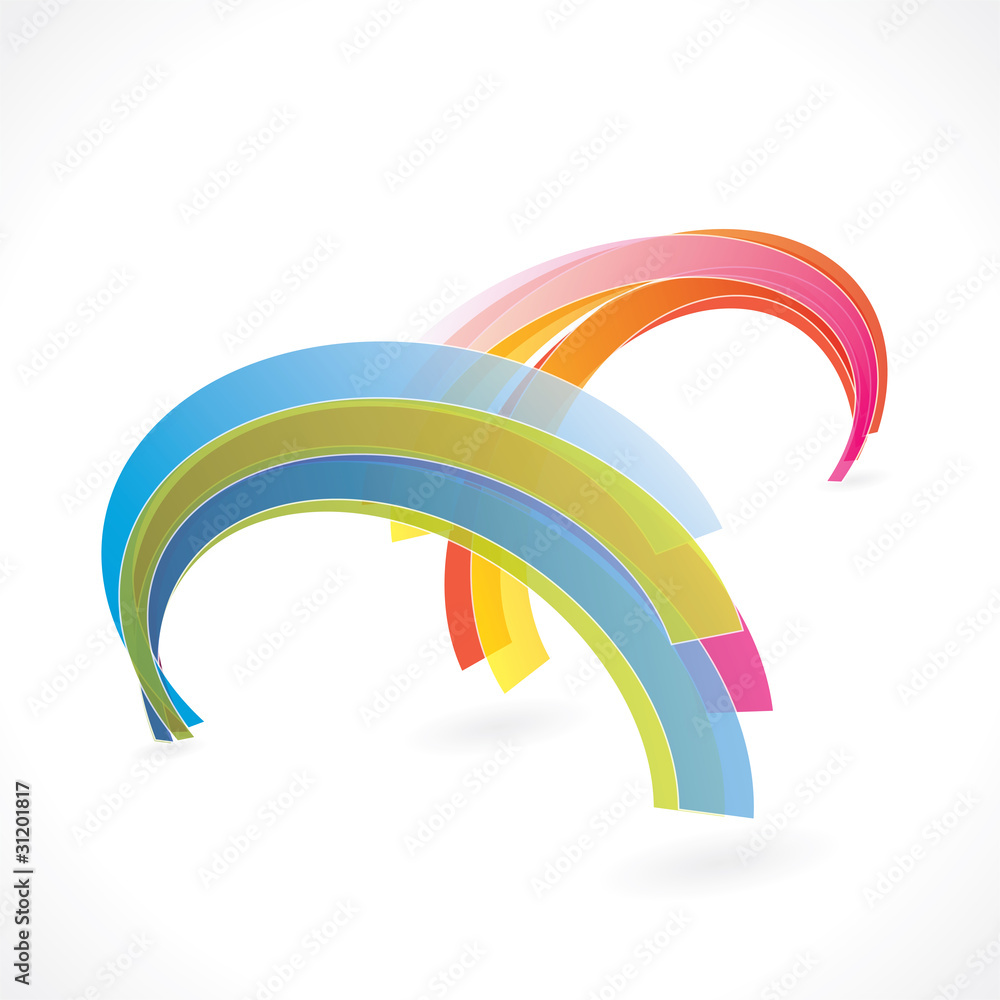 Naklejka premium Simple but fun abstract rainbow, vector background