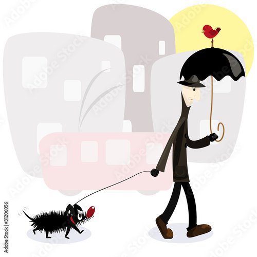 man with dog