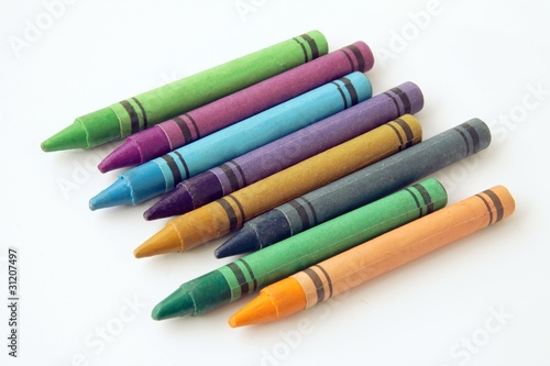 multicolor waxen coloured pencils for children