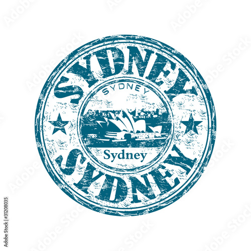 Sydney grunge rubber stamp