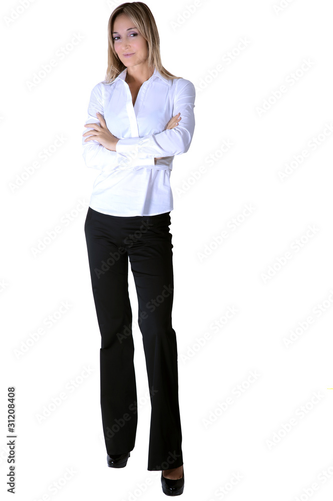Confident Businesswoman On A White Background Confident Businesswoman On A White Background